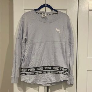 Light Gray PINK Long Sleeve Shirt